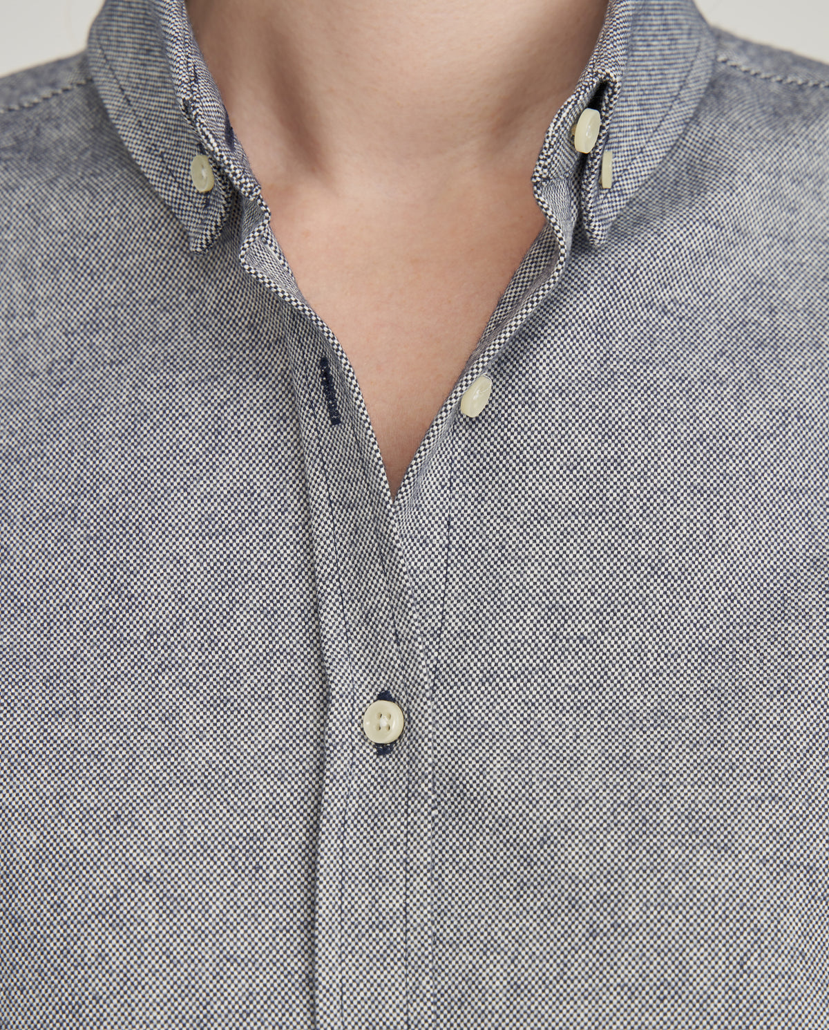 Damenbluse „Stella“ in Oxford Blue – Heavy Oxford Baumwolle