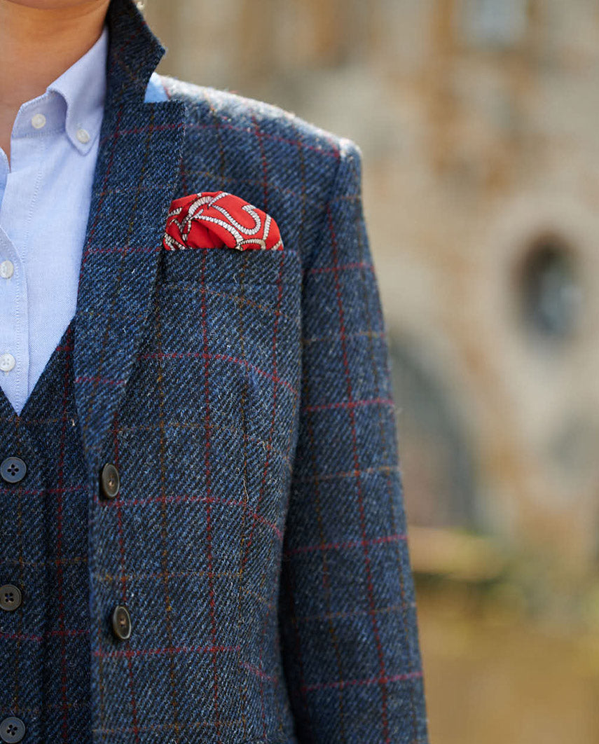 Harris Tweed Blazer ''Carola'' in Scottish blue
