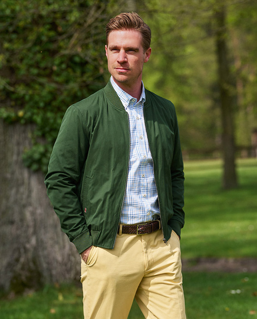 Herenblouson "English Lumber" met fluweelzachte touch in racing green