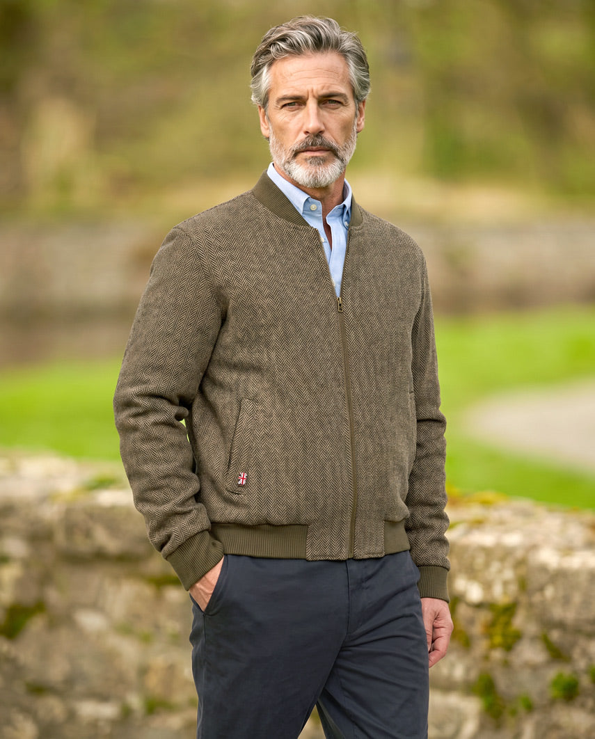 Herrenblouson „Lumber“ aus Woll-Kaschmir-Tweed | Exklusiv & sportiv