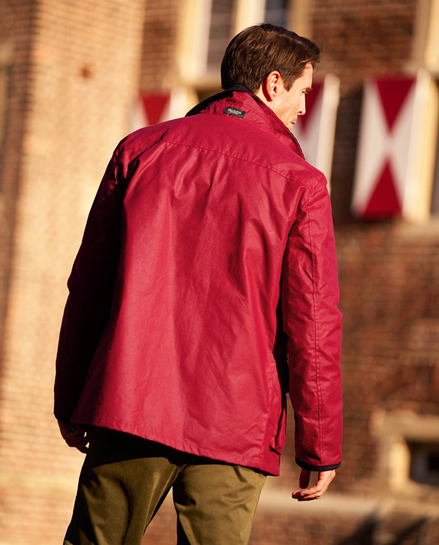 Men's Waxed Jacket ''Starberg SO'' in Red