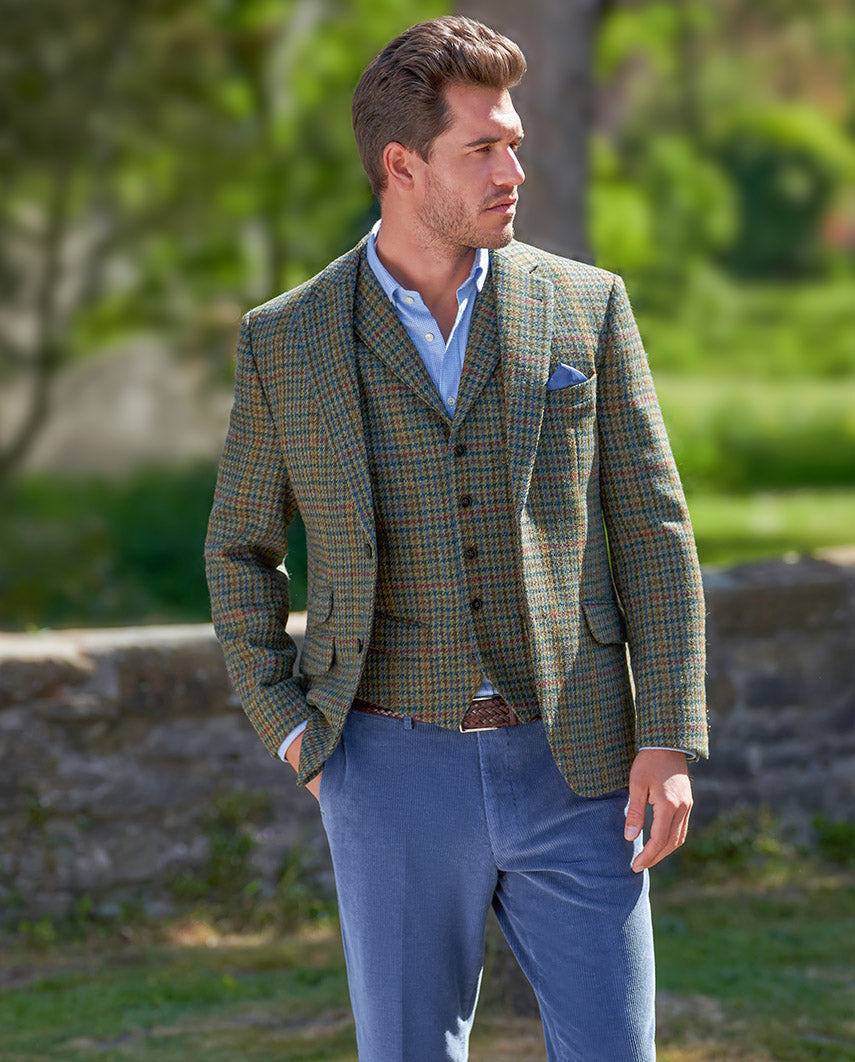 Harris Tweed colbert "London" in green Castle