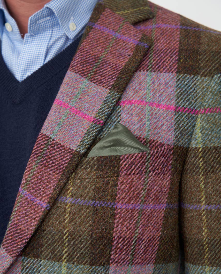 Harris Tweed colbert "London" in tartan check