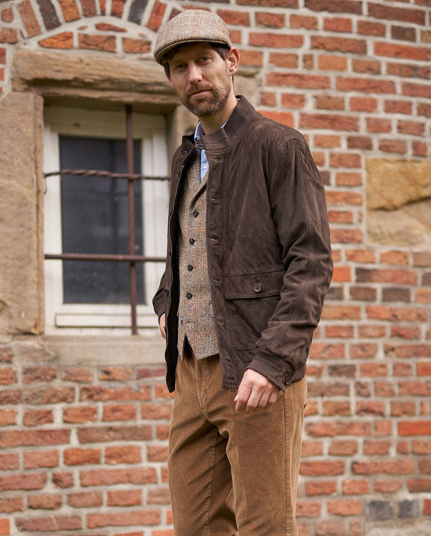 Leren herenblouson "Winner" in bruin