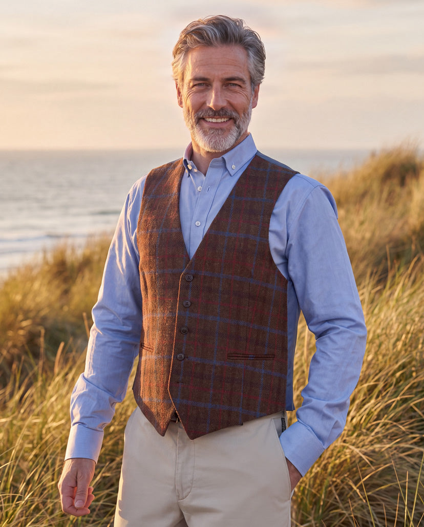 Harris Tweed Weste ''Tailor'' in Lord's Overcheck
