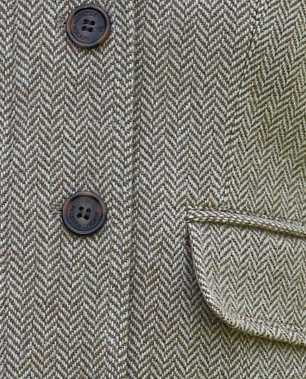Damen Tweedmantel ''Paula'' in hazel herringbone - Wellington of Bilmore