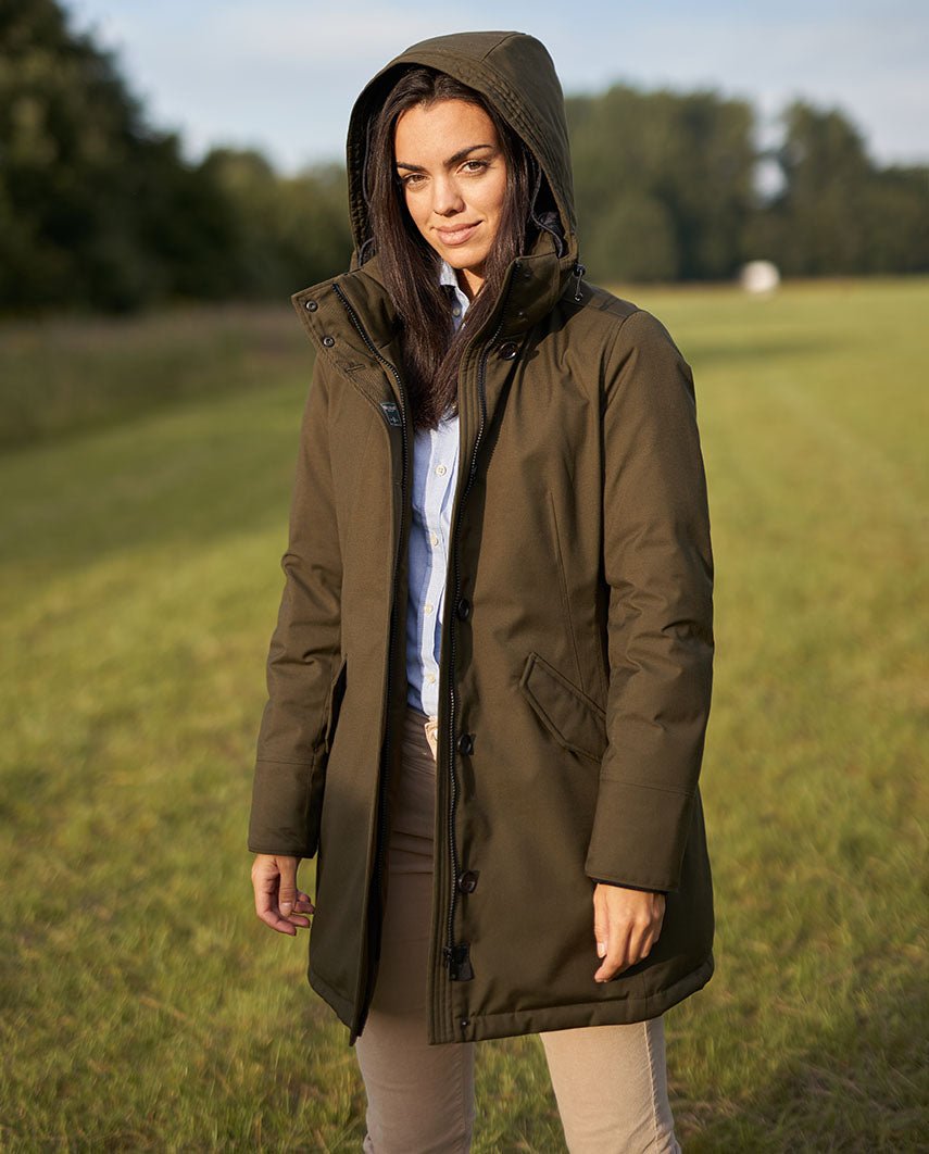 Damen Winterparka „Bonny“ in oliv – wasserdicht & winddicht - Wellington of Bilmore