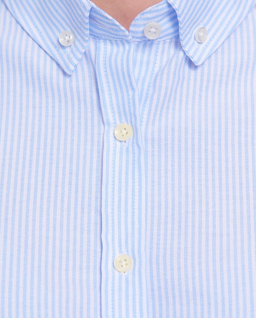 Damesblouse "Stella" in lichtblauwe oxford streep - Wellington of Bilmore