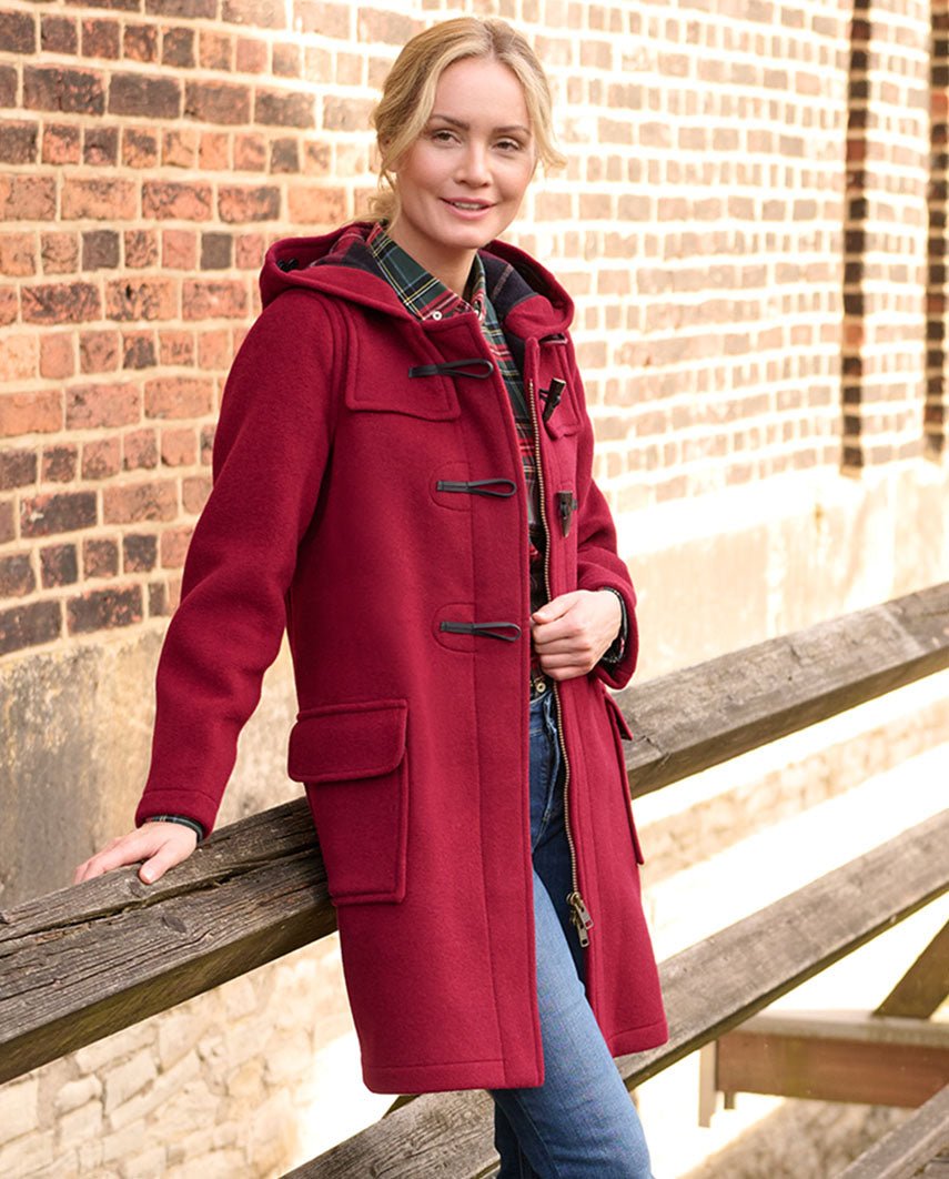 Dufflecoat für Damen ''Ladies Duffle'' in merlot - Wellington of Bilmore