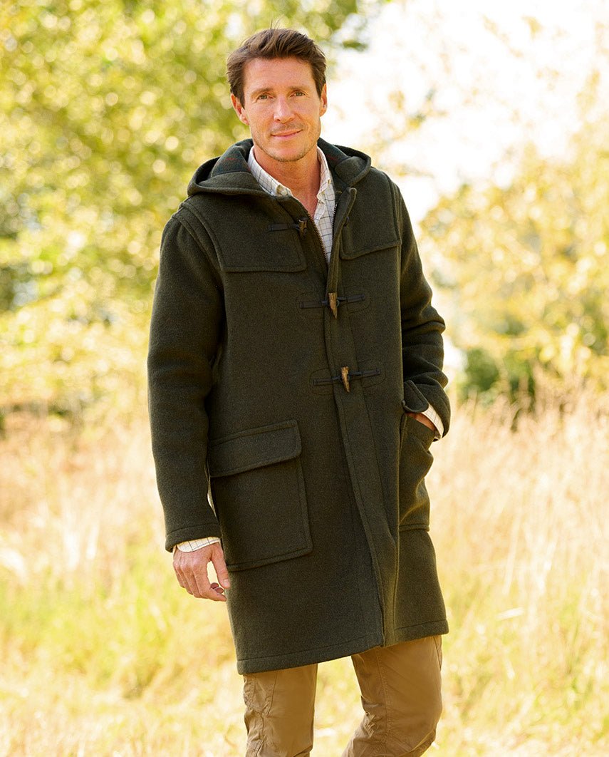 Dufflecoat ”Men’s Duffle” für Herren in oliv - Wellington of Bilmore
