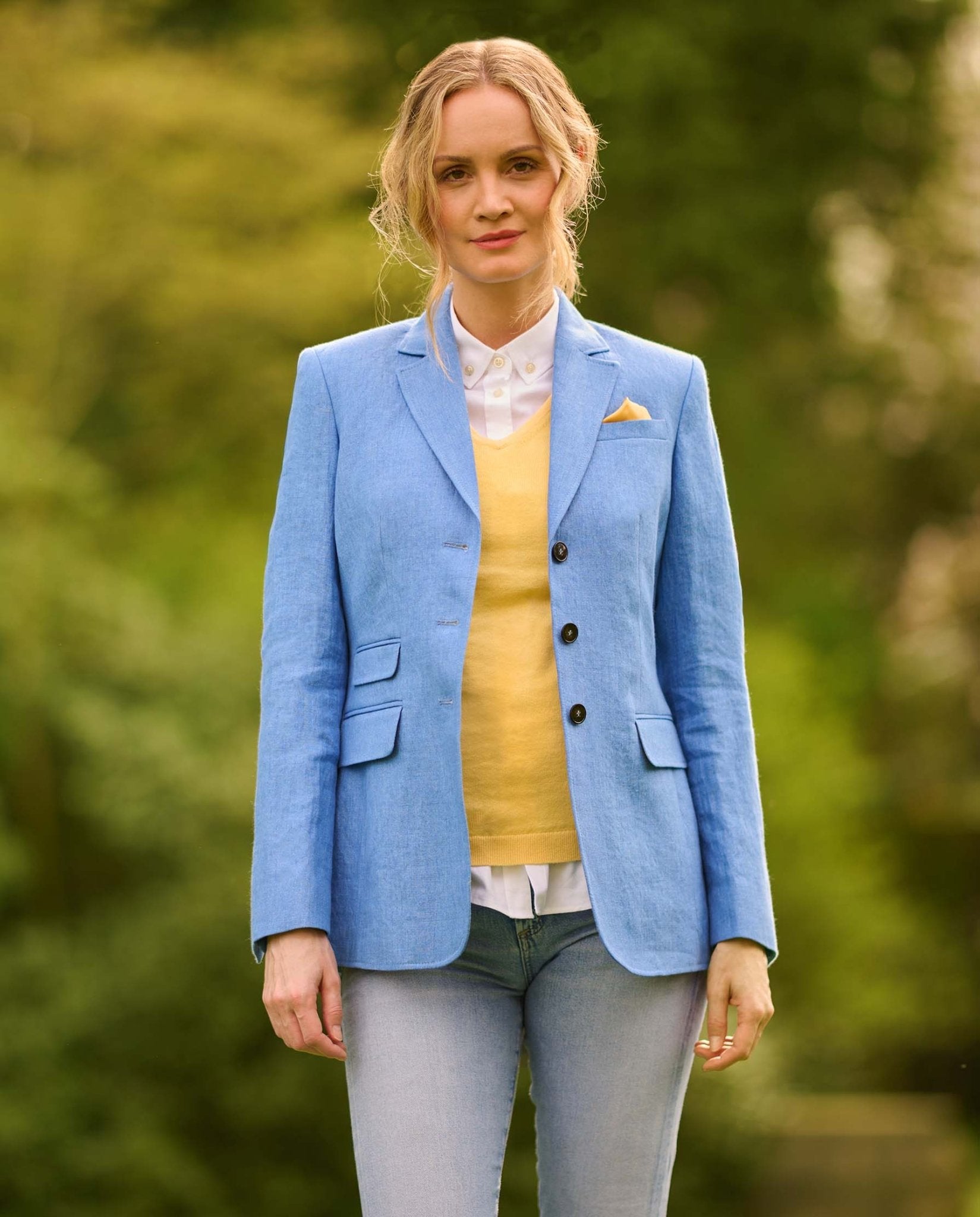 edler Damen Leinenblazer ,,Carola'' in royal blue - Wellington of Bilmore
