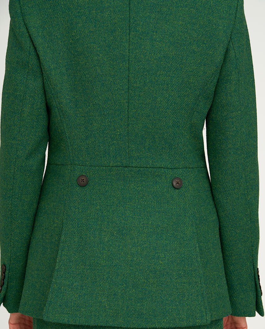 Harris Tweed blazer "Carola" in green twill - Wellington of Bilmore