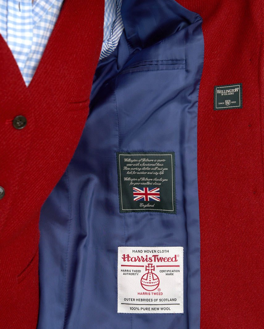 Harris Tweed Blazer ''Carola'' in red Twill - Wellington of Bilmore
