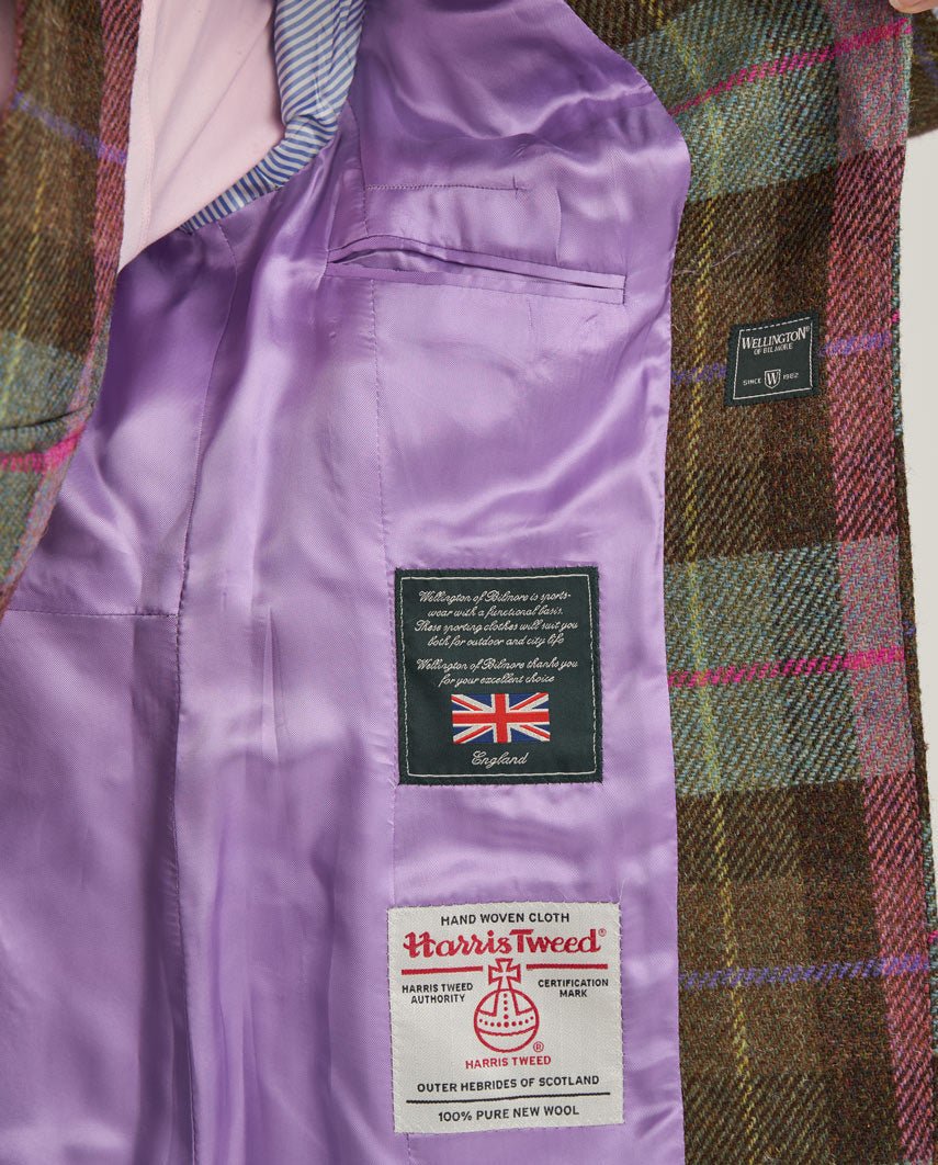 Harris Tweed blazer "Carola" in Tartan Check - Wellington of Bilmore