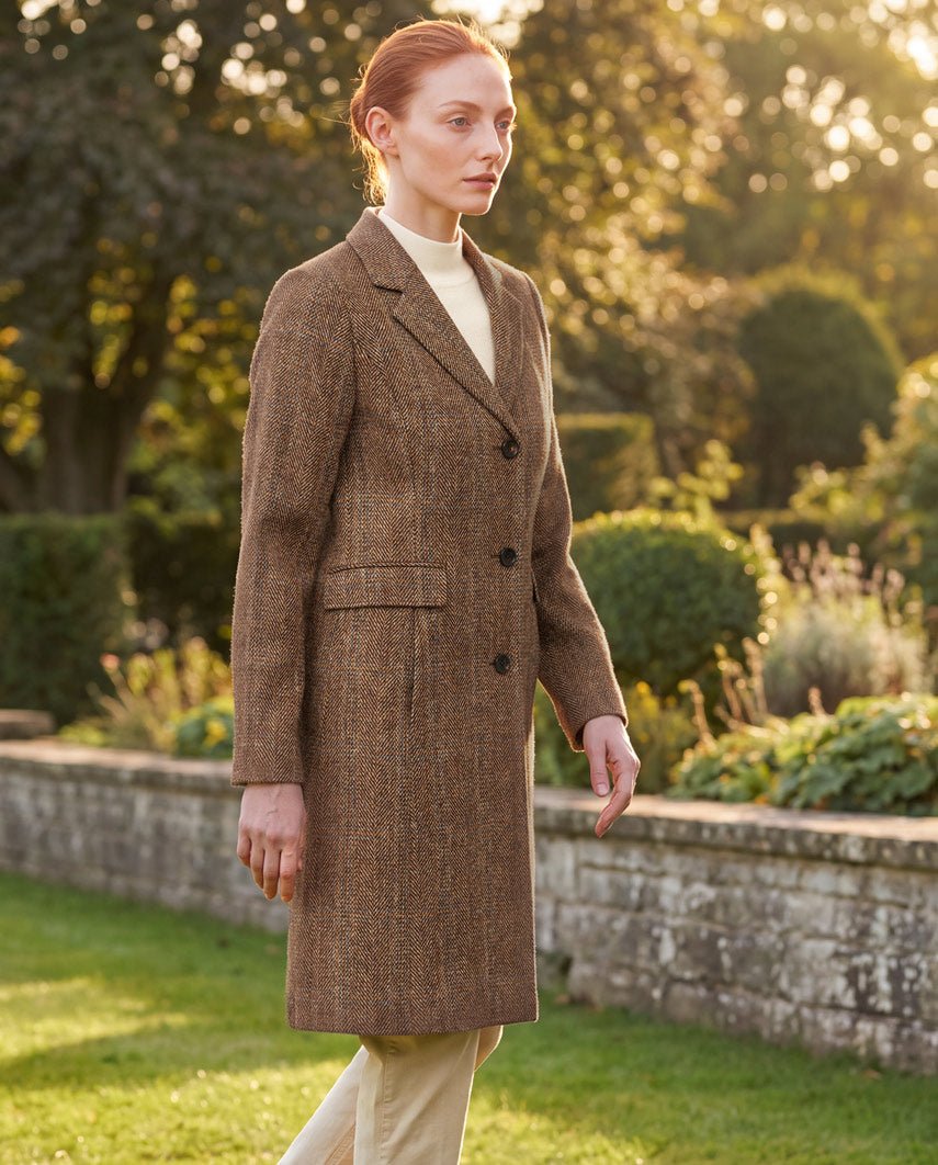 Harris Tweed damesjas "Emilia" in Herringbone Check - Wellington of Bilmore