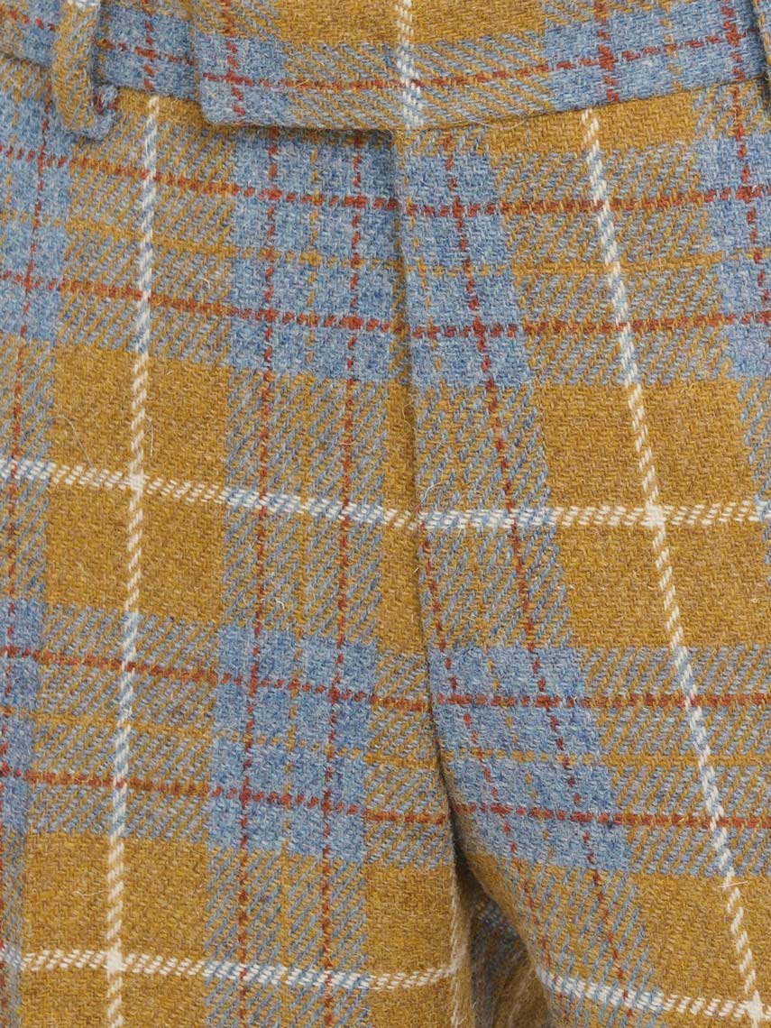 Harris Tweed Hose ''Mr. Miller " in amber check - Wellington of Bilmore