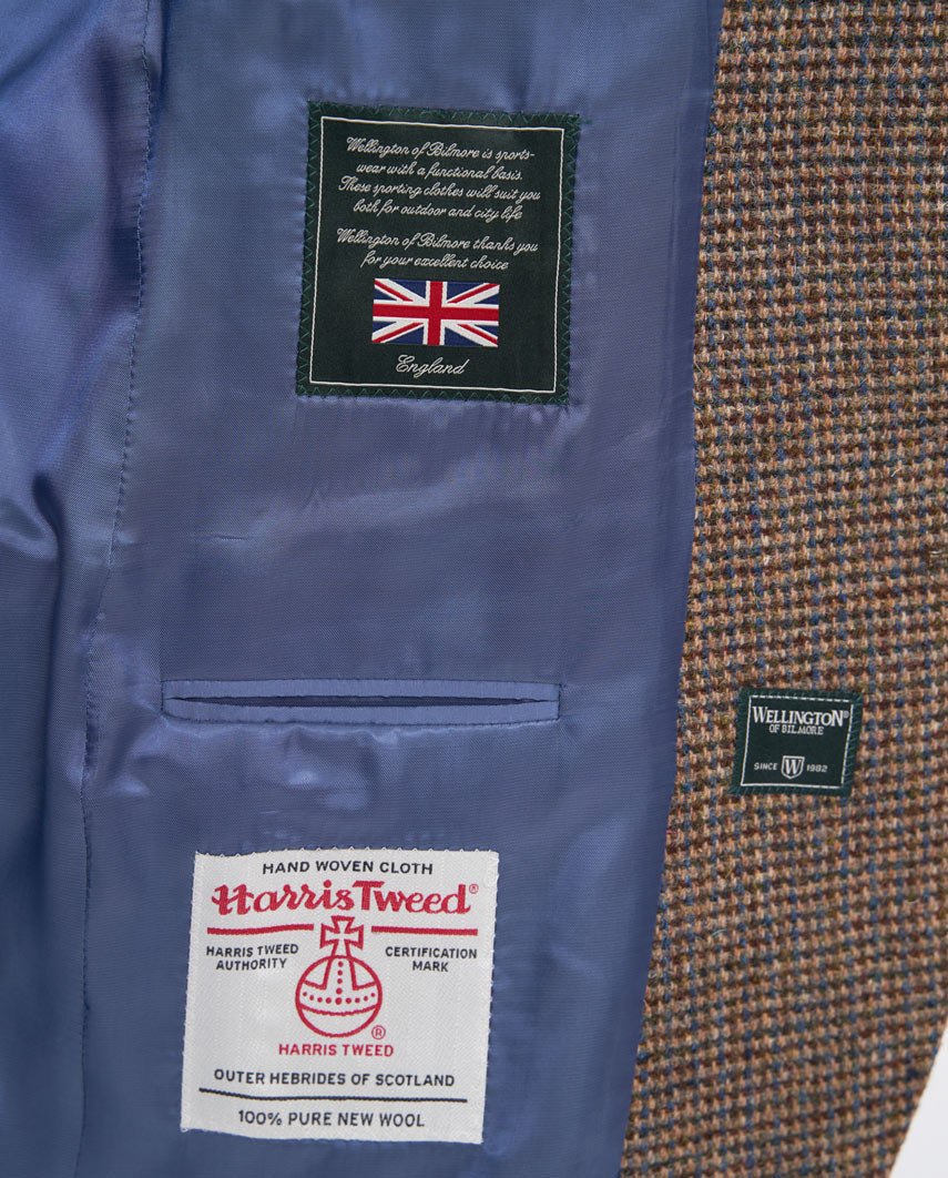 Harris Tweed Sakko ''London'' in buntem Hahnentritt - Wellington of Bilmore