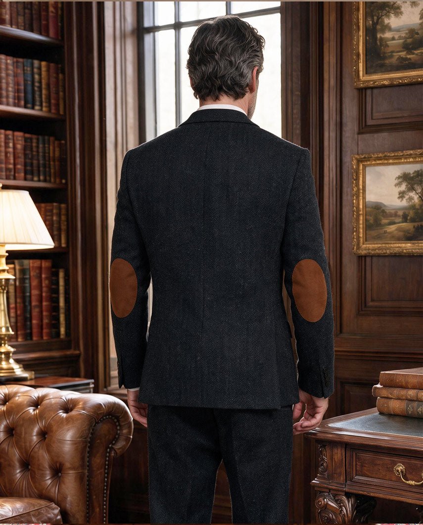 Harris Tweed Sakko "London" in charcoal - Wellington of Bilmore