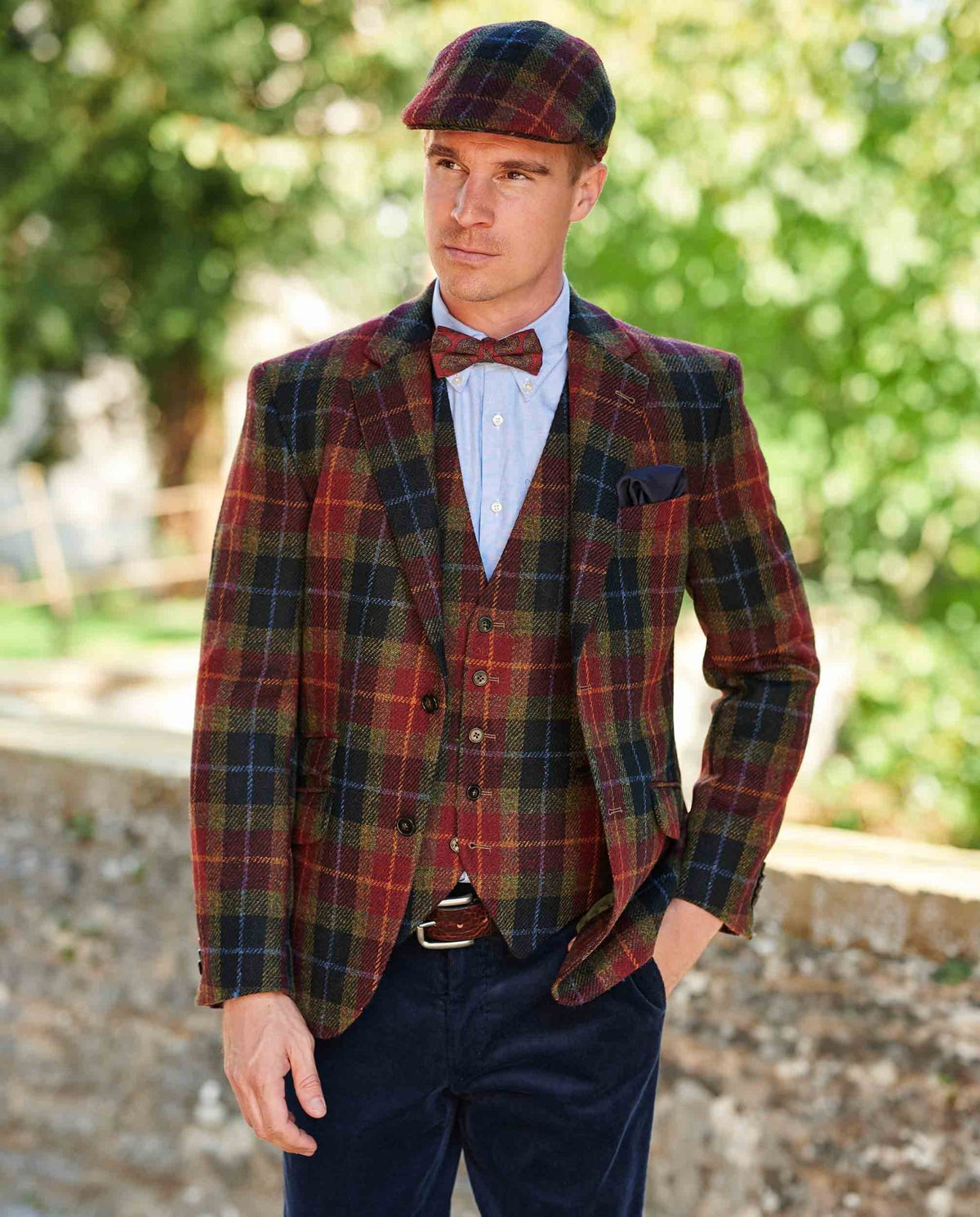 Harris Tweed colbert "London" in Check of Island - Wellington of Bilmore
