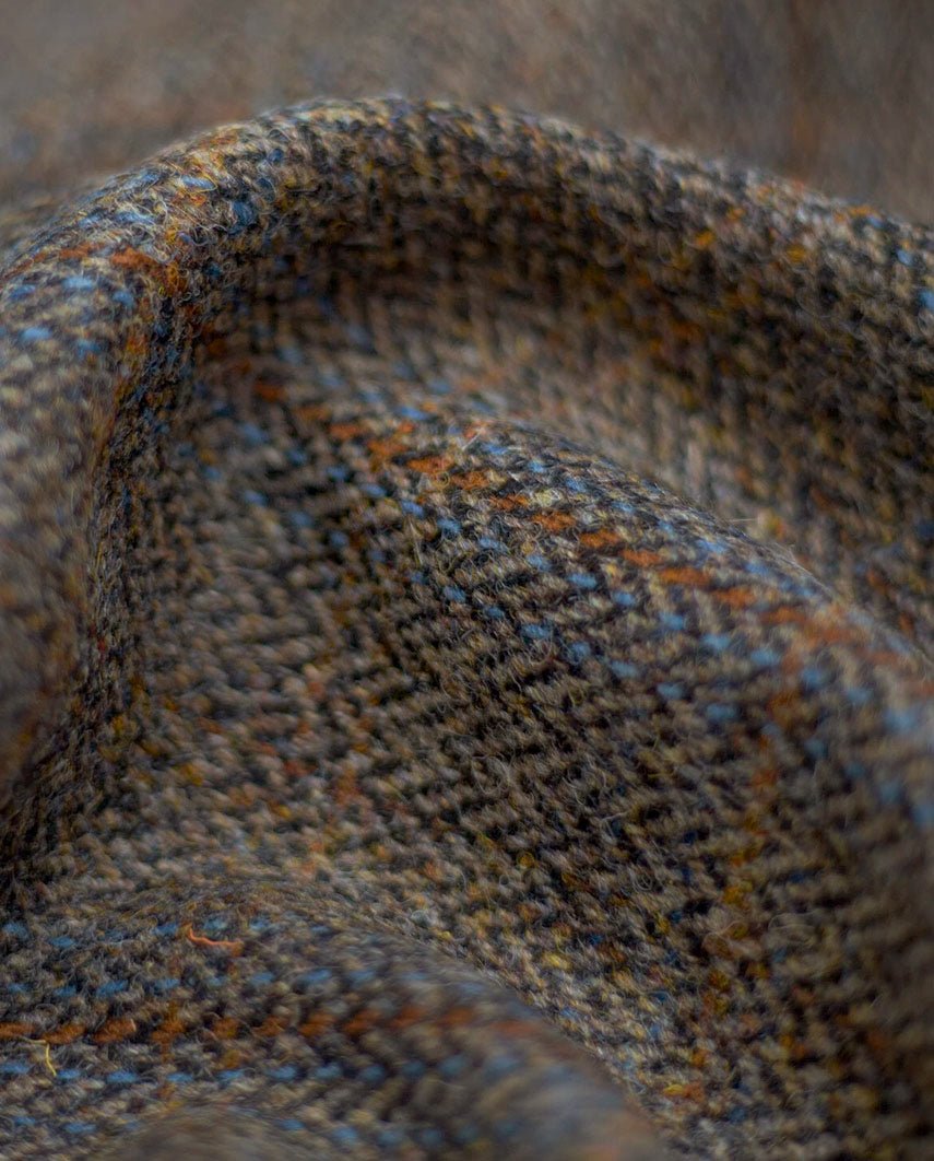 Harris Tweed Sakko ''London'' in green-blue herringbone - Wellington of Bilmore