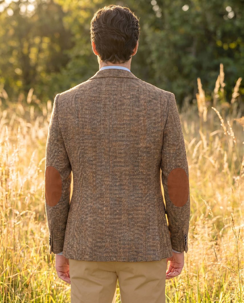 Harris Tweed Sakko ''London'' in Herringbone Check - Wellington of Bilmore