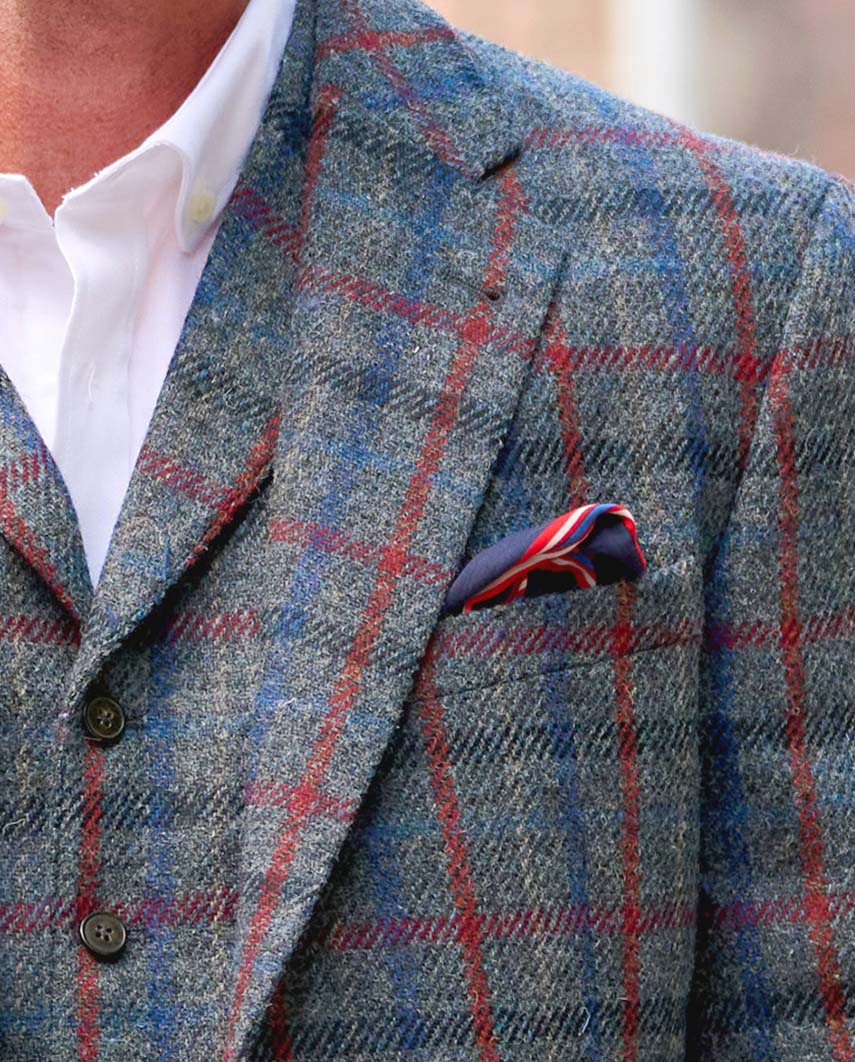 Harris Tweed Sakko ''London'' in royal check - Wellington of Bilmore