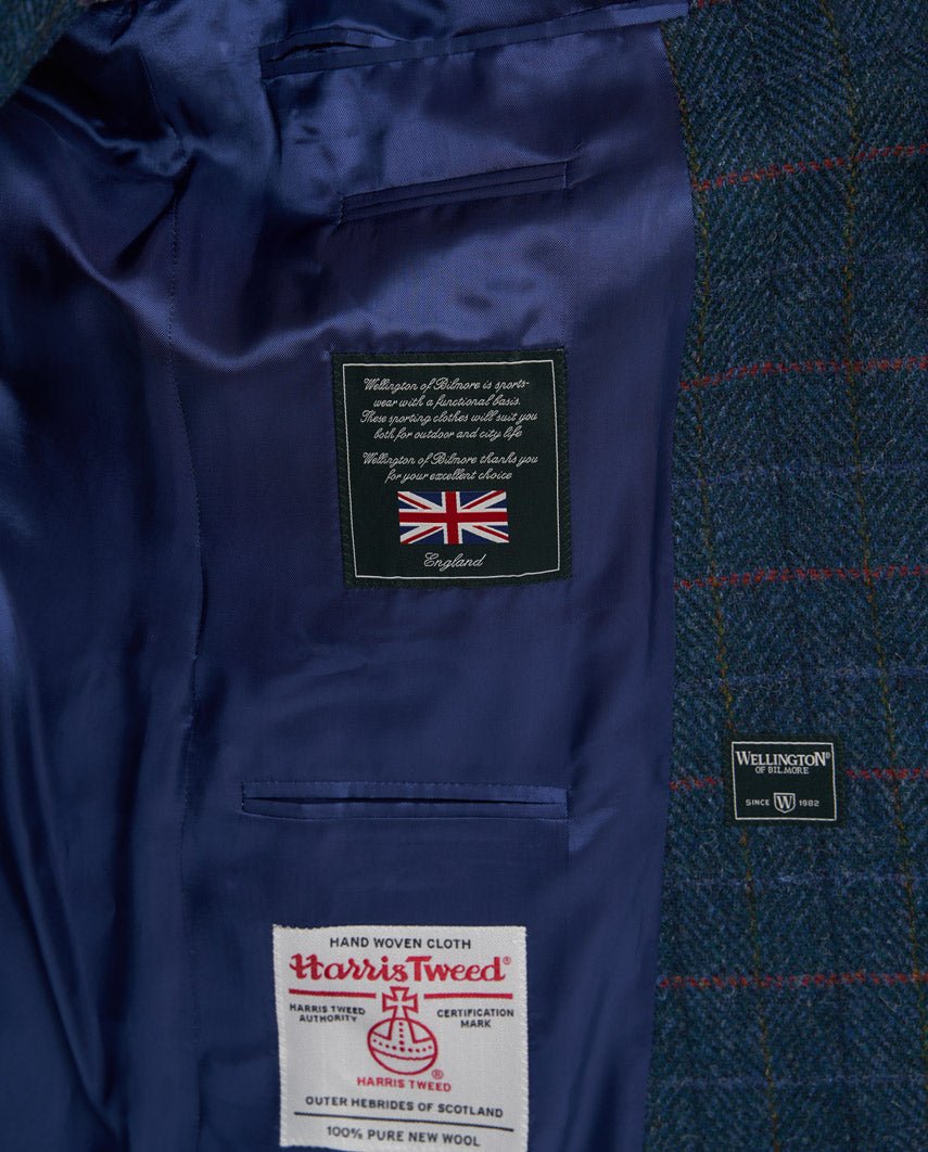 Harris Tweed Sakko "London" in royal navy Tweed - Wellington of Bilmore