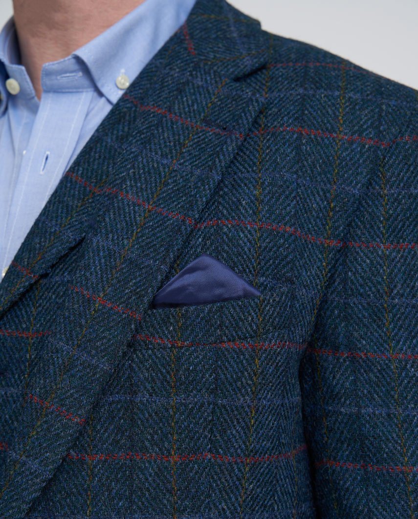 Harris Tweed Sakko "London" in royal navy Tweed - Wellington of Bilmore
