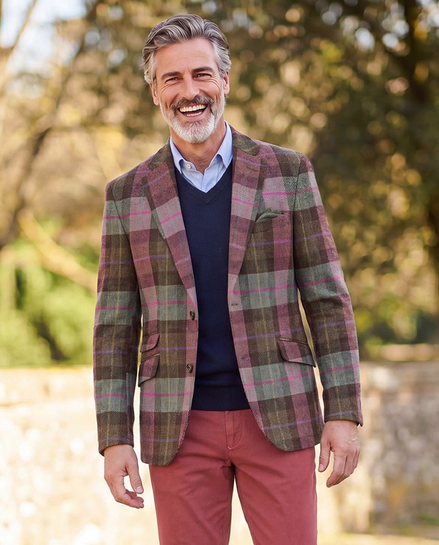 Harris Tweed Sakko ''London'' in tartan check - Wellington of Bilmore