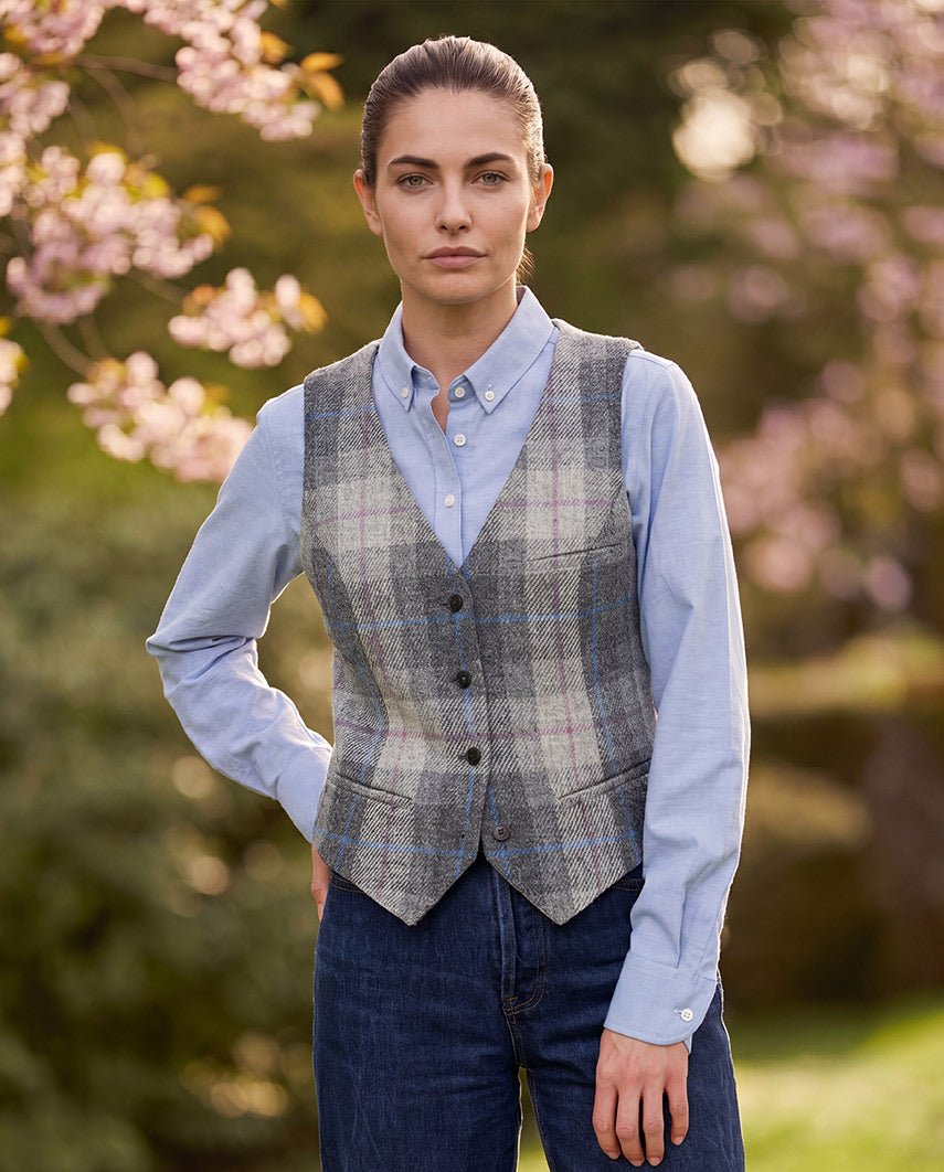 Harris Tweed Weste ''Lea'' in Queen Check - Wellington of Bilmore