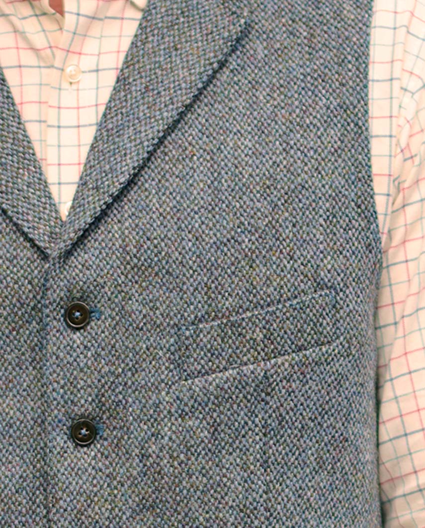 Harris Tweed Weste ''Wales'' in Tweed of Water - Wellington of Bilmore