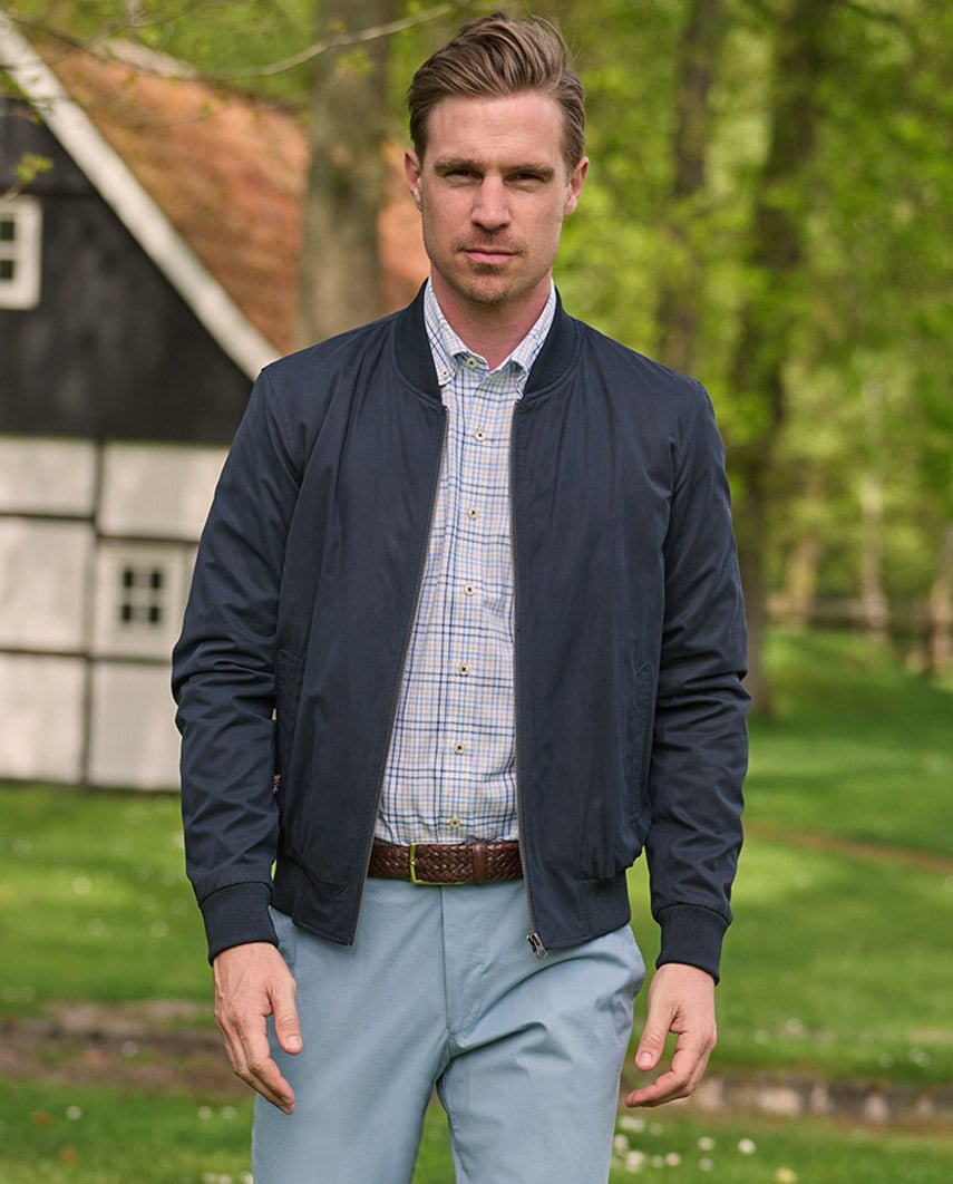 Herenblouson "English Lumber" met fluweelzachte touch in navy - Wellington of Bilmore