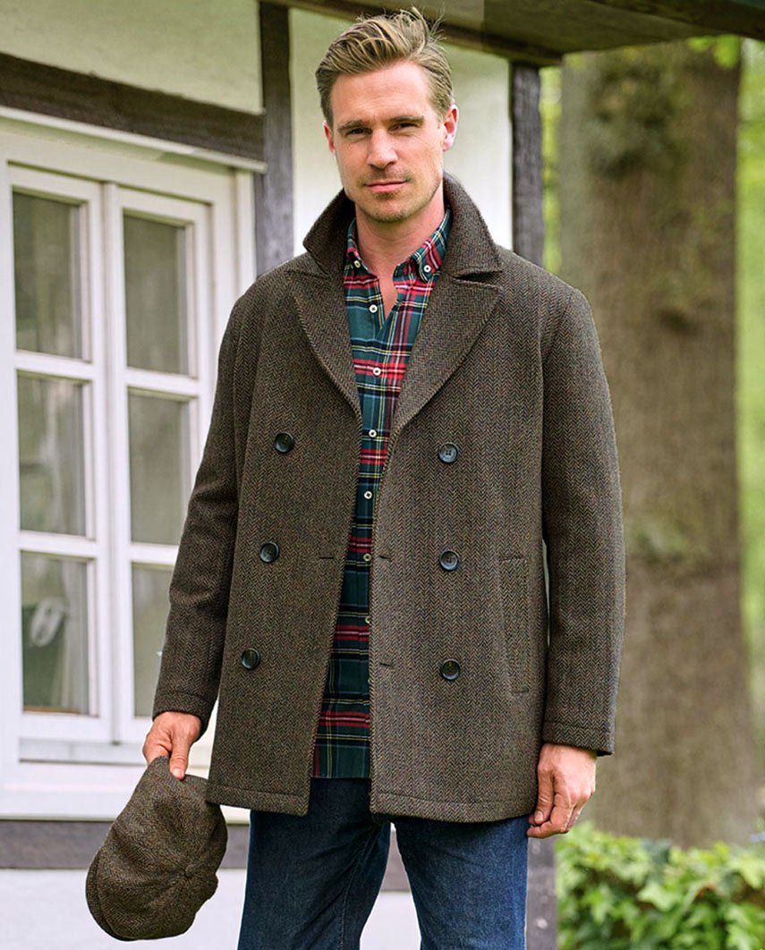 Herren Cabanjacke ''Seaberg" in green hill tweed - Wellington of Bilmore