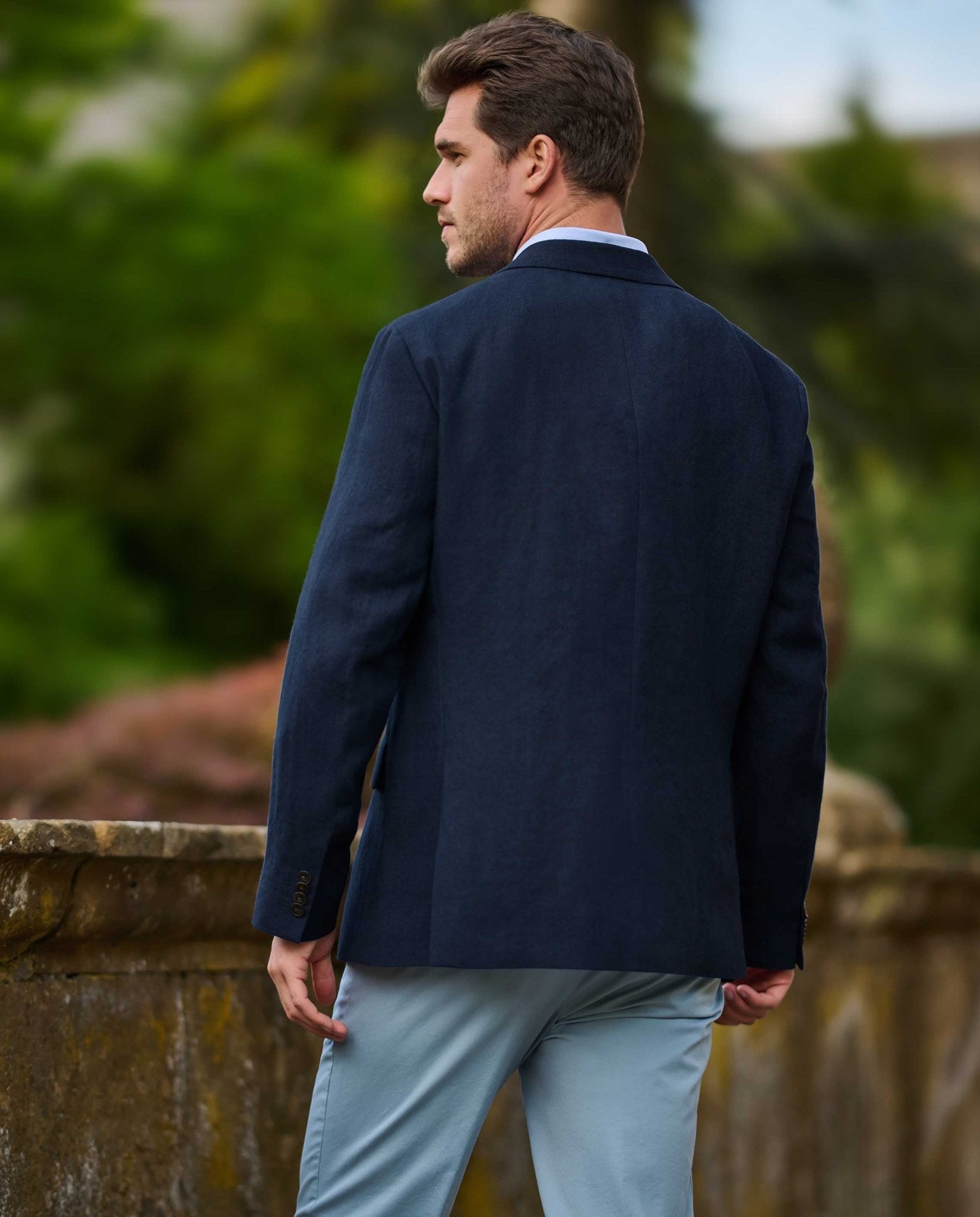 Herren Leinen Sakko ''London'' in navy - Wellington of Bilmore