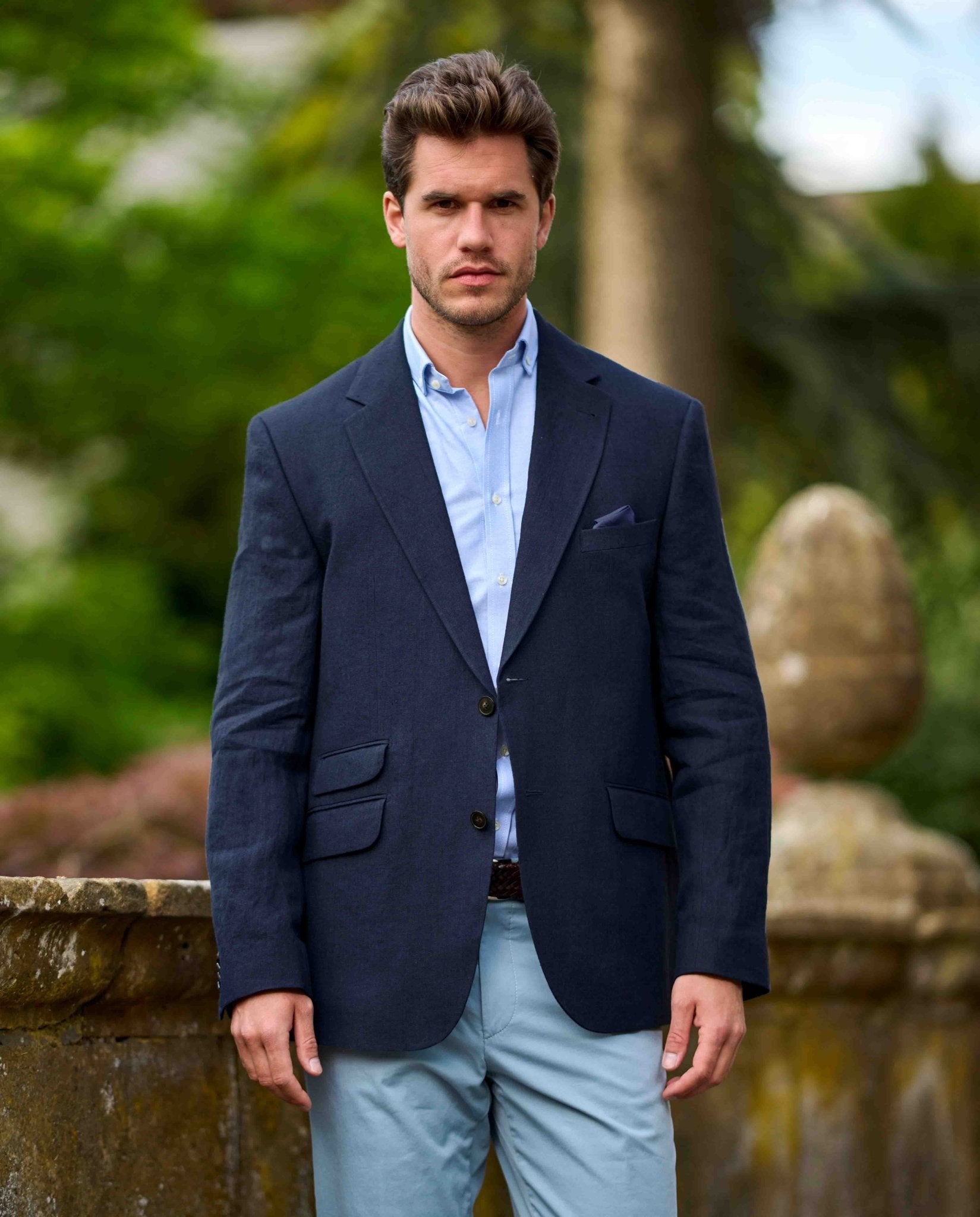 Herren Leinen Sakko ''London'' in navy - Wellington of Bilmore