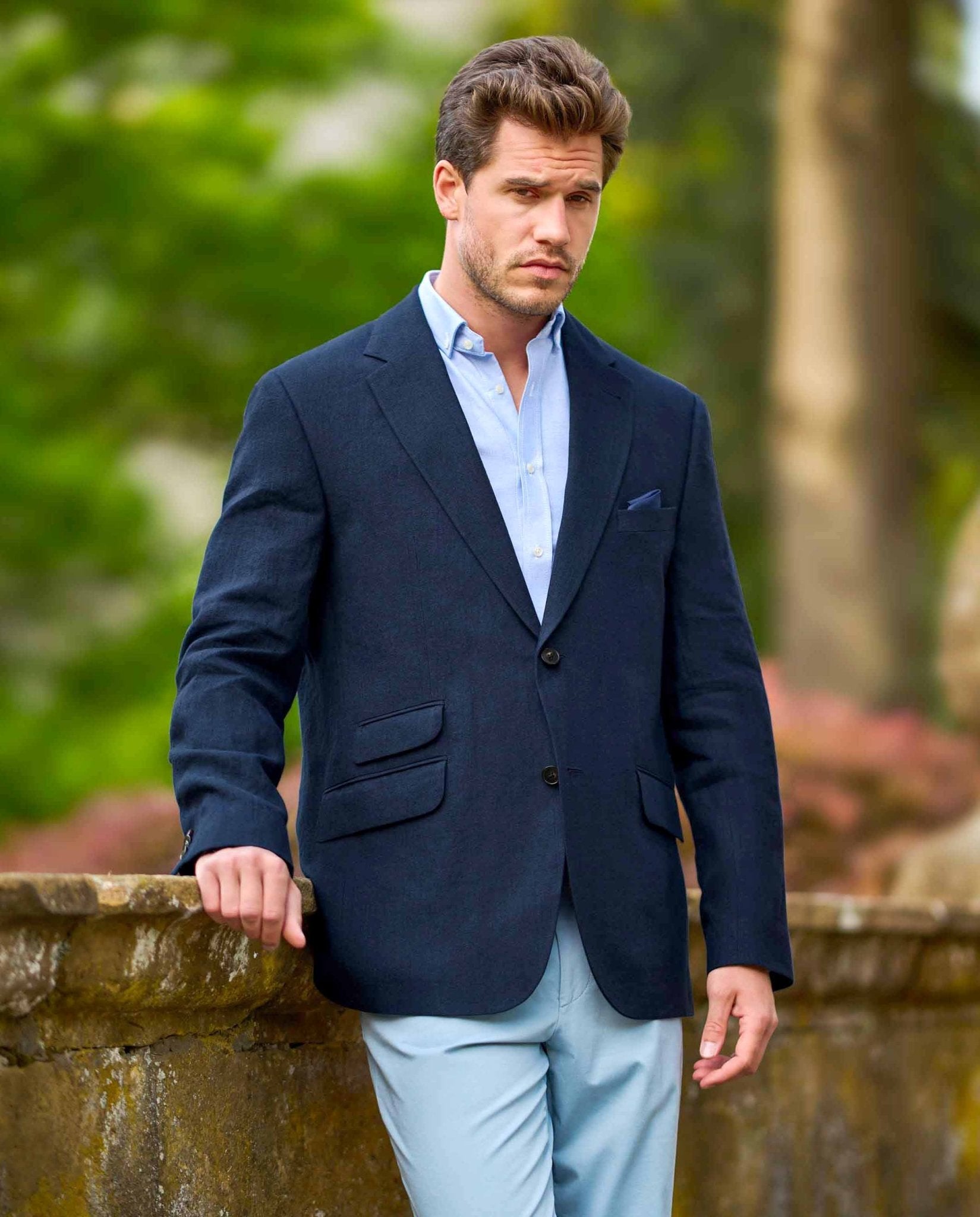 Herren Leinen Sakko ''London'' in navy - Wellington of Bilmore