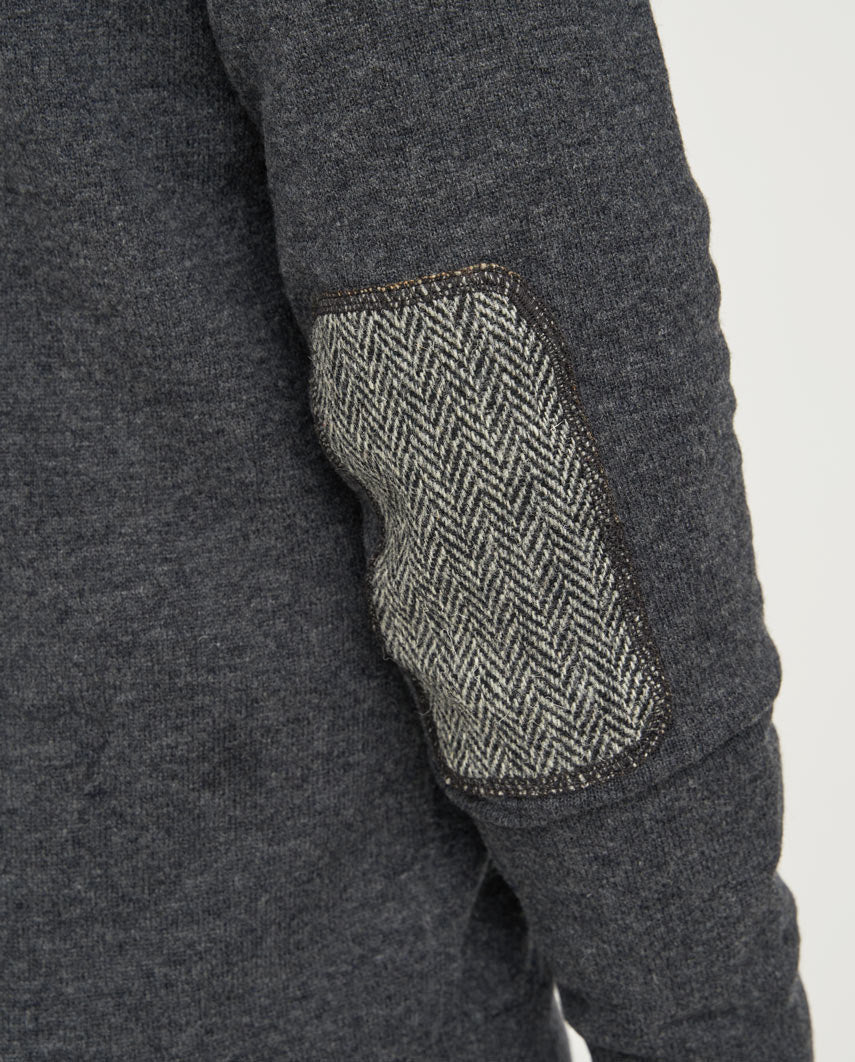 Heren merino vest "The Cardigan" in charcoal - Wellington of Bilmore