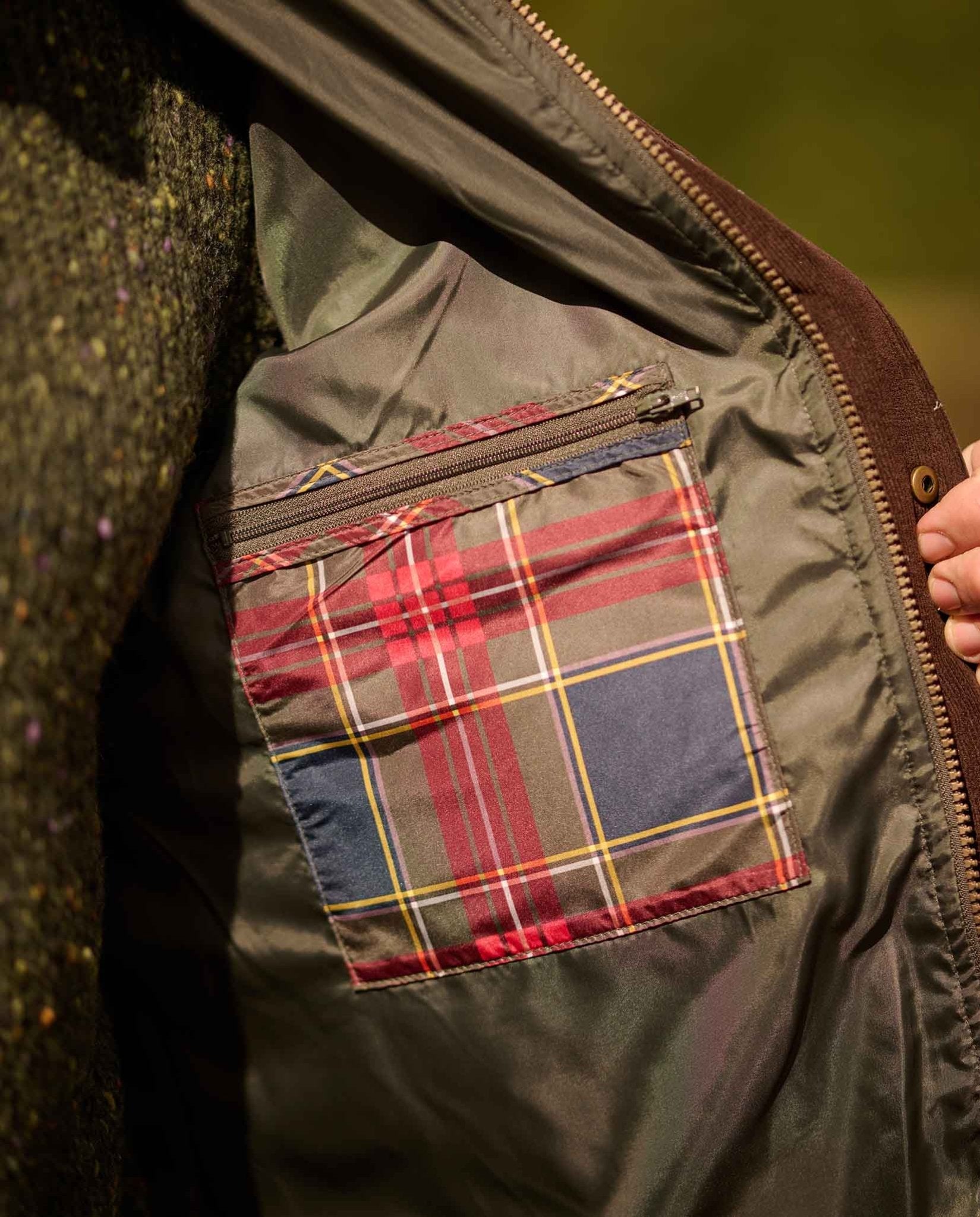 Herren Steppjacke "Norwich" mit Applikationen in Velourslederoptik - Wellington of Bilmore