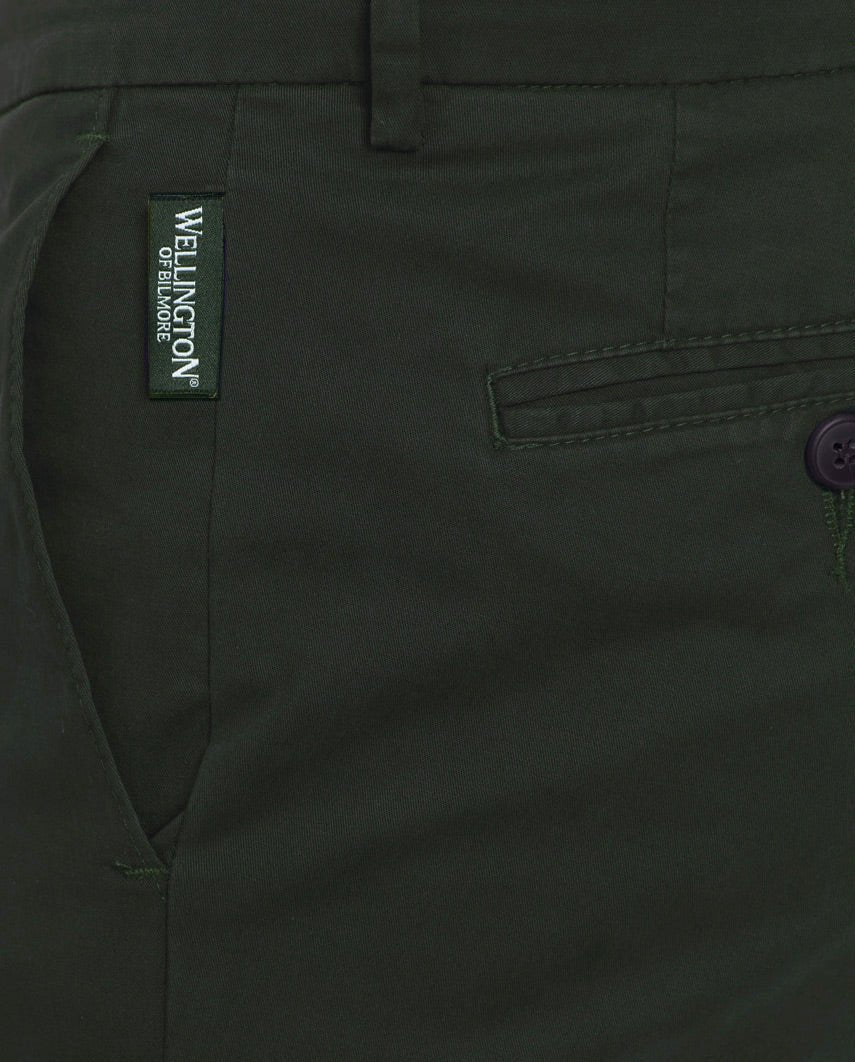 Heren winterchino "Mr. Jones" in khaki – premium pimakatoen - Wellington of Bilmore