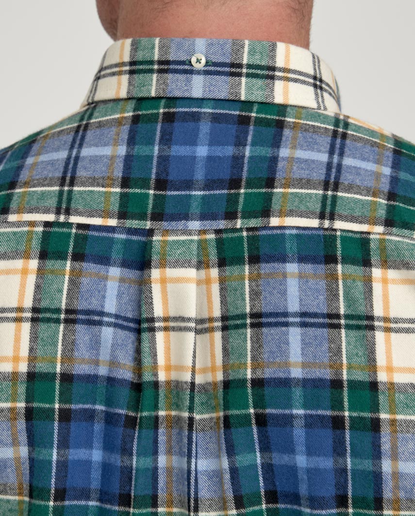 Herenoverhemd "Steward" met button-down kraag – flanell check - Wellington of Bilmore