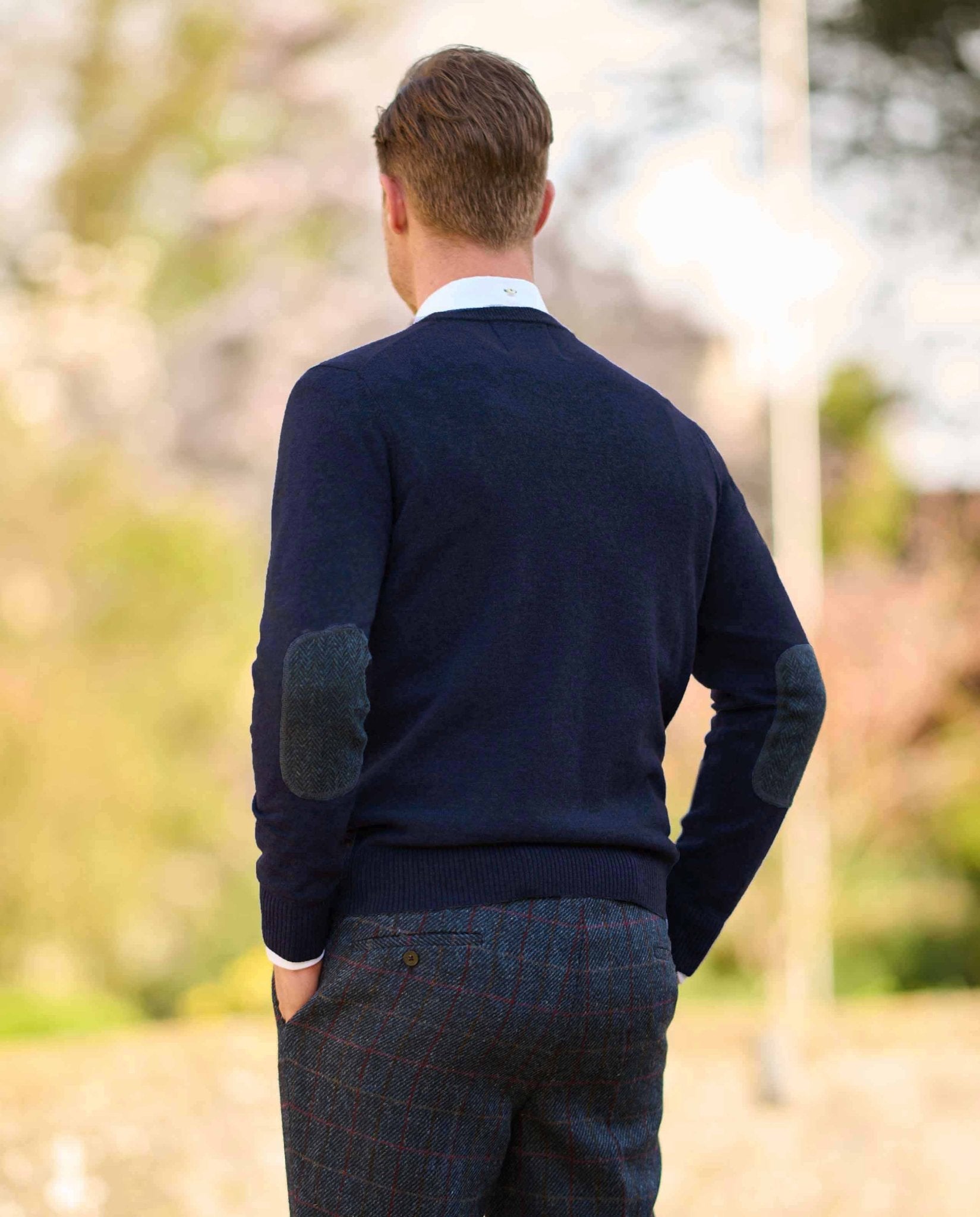 Merino-Pullover ''Jack'' in navy - Wellington of Bilmore