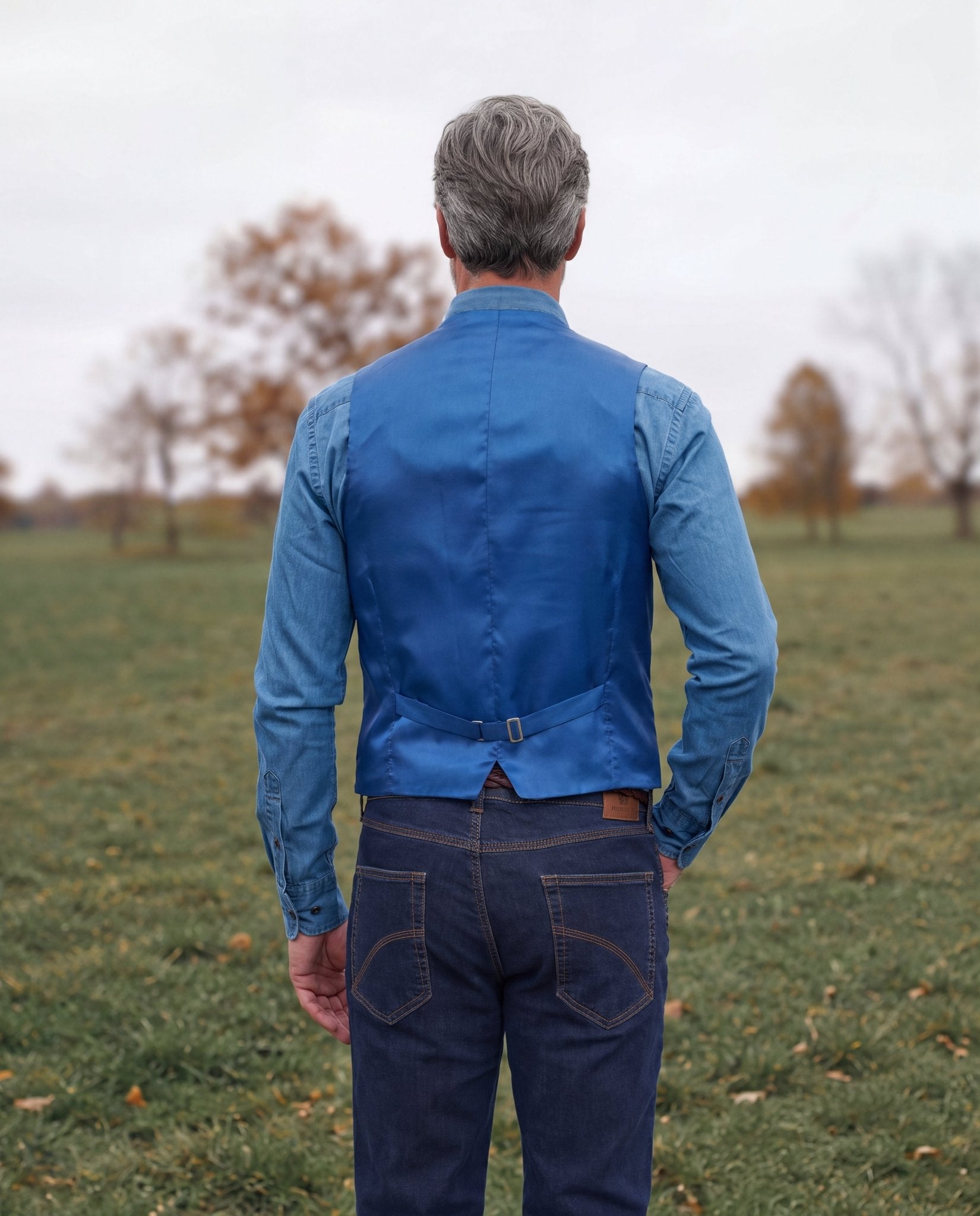 Tailor - Harris Tweed Weste in jeans herringbone - Wellington of Bilmore