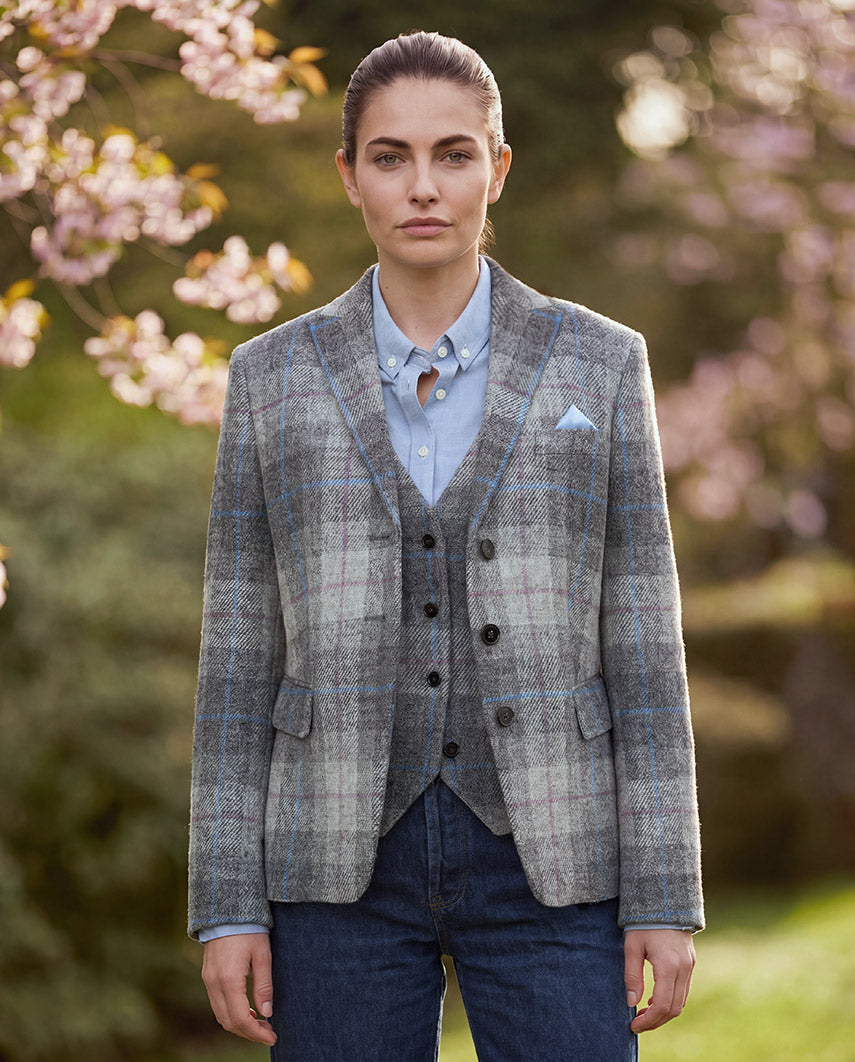 Harris Tweed Blazer ''Ladiesclub'' in Queen check