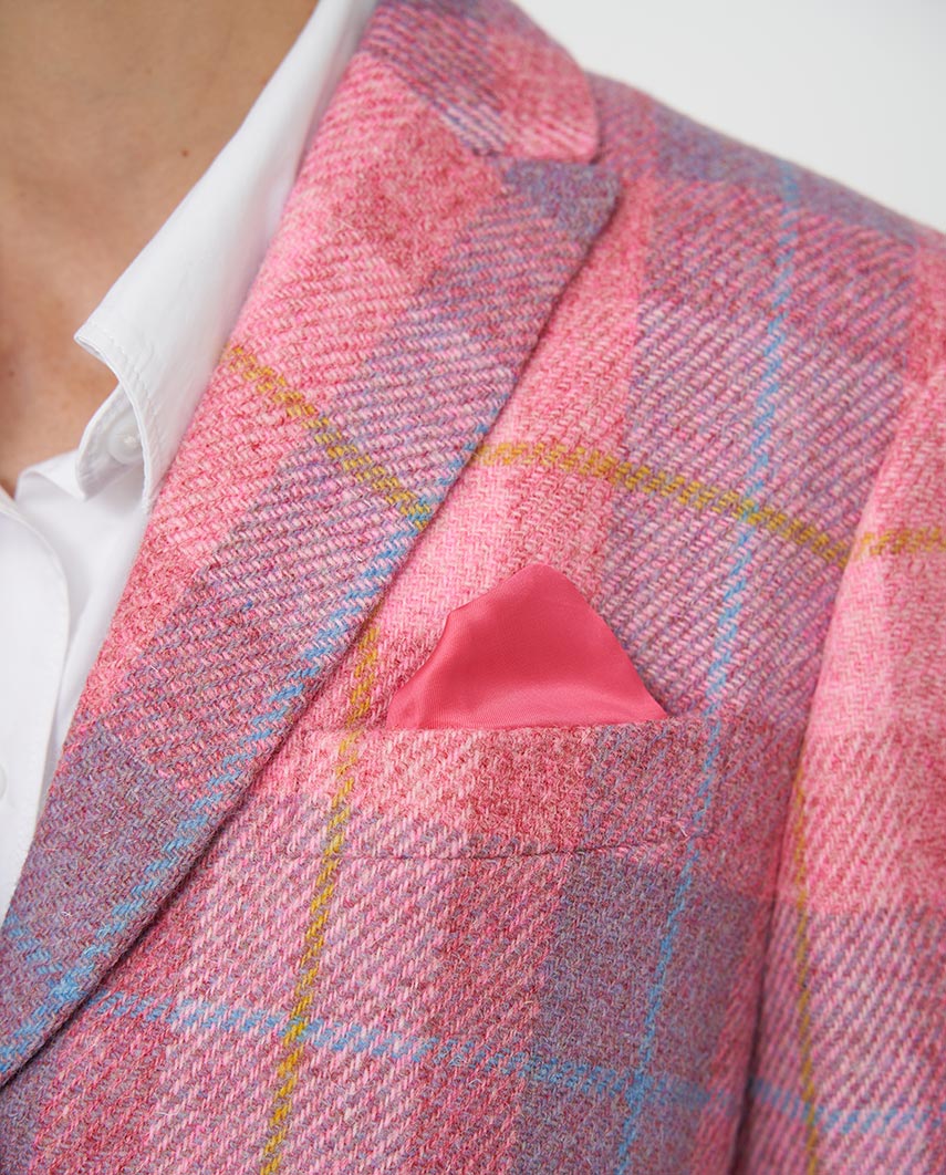 Harris Tweed Blazer ''Ladiesclub'' in Rose Punk Check