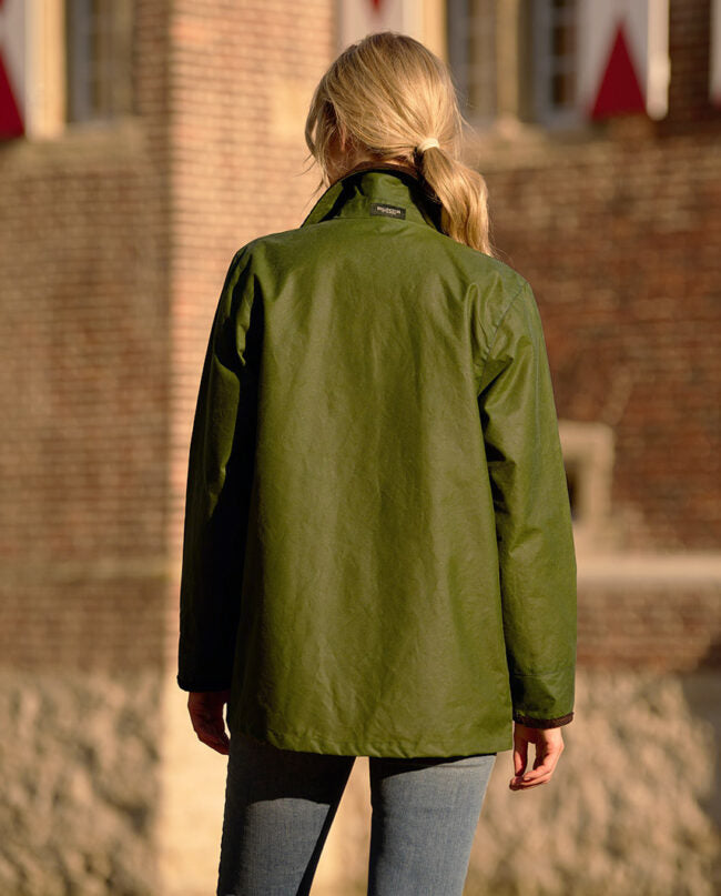 Women's Wax Jacket ''Queensberg'' in Lemongrass