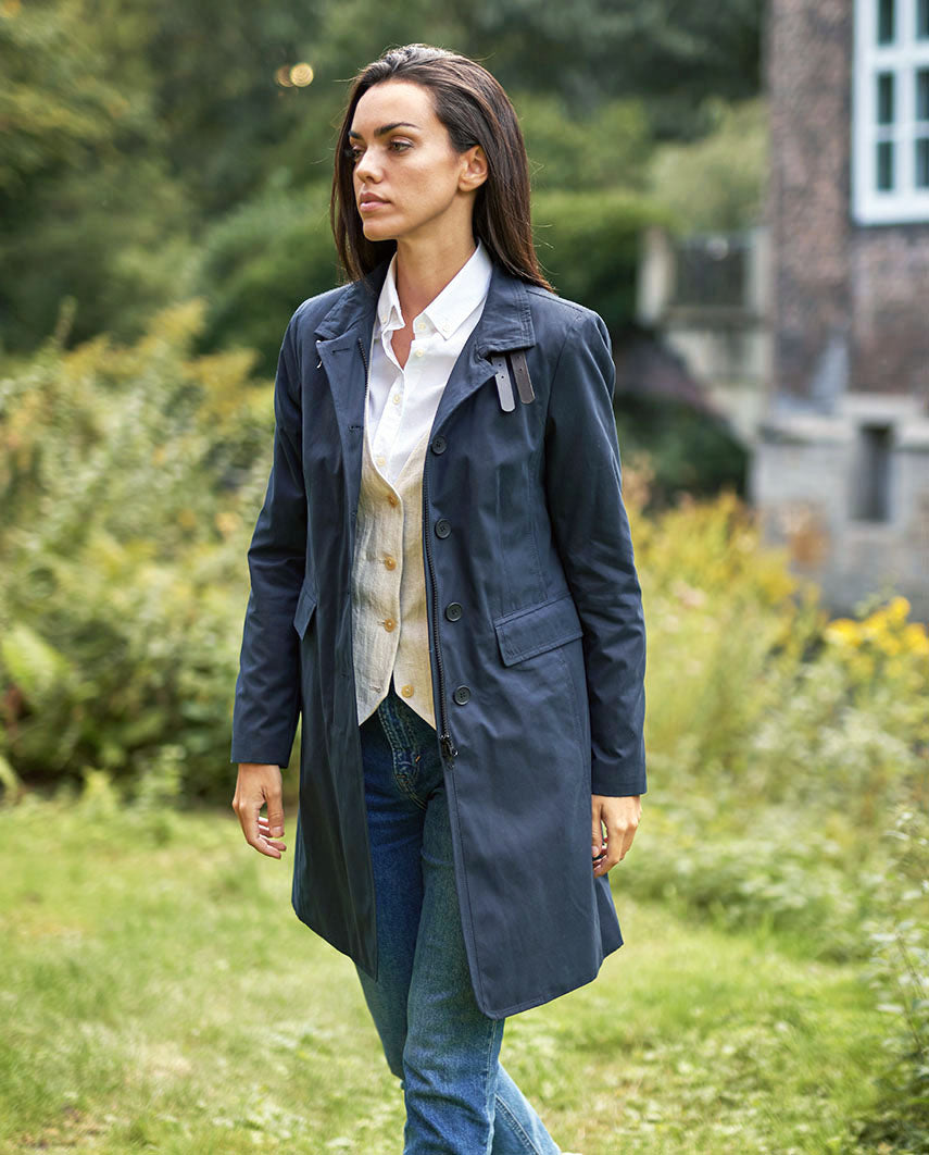 Women's Short Coat "Victoria" in Navy