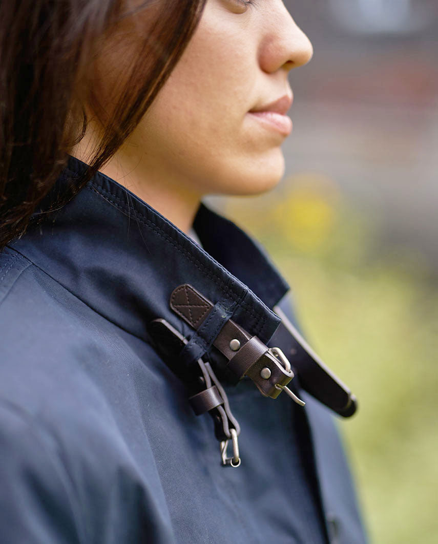 Women's Short Coat "Victoria" in Navy