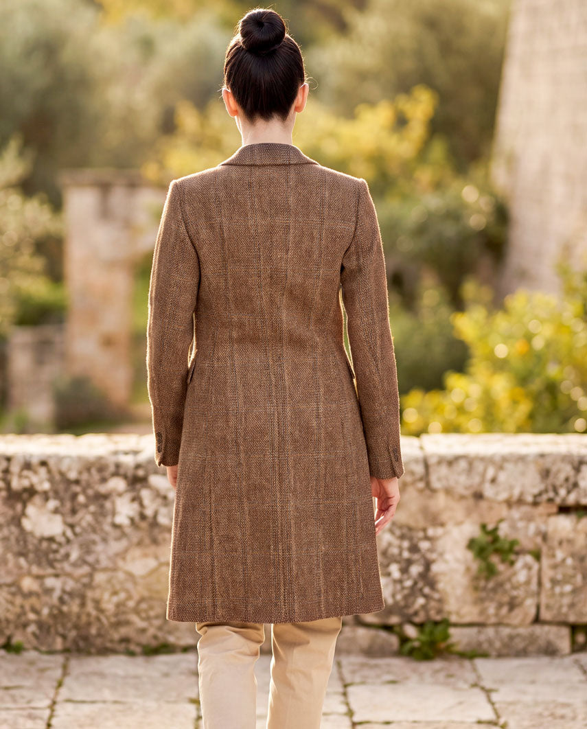 Harris Tweed Damenmantel '' Emilia'' in Herringbone Check