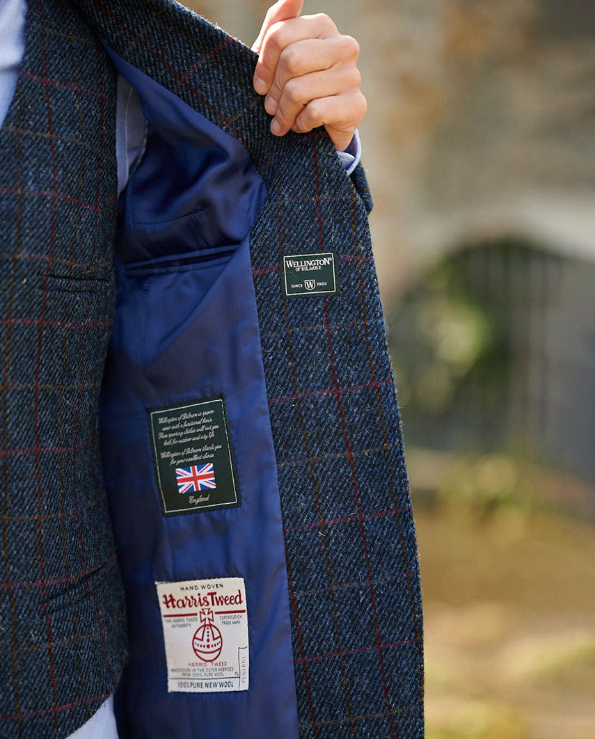 Harris Tweed Blazer ''Carola'' in Scottish blue