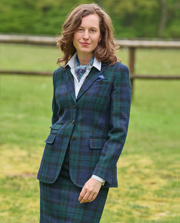 Harris Tweed blazer "Carola" in blackwatch